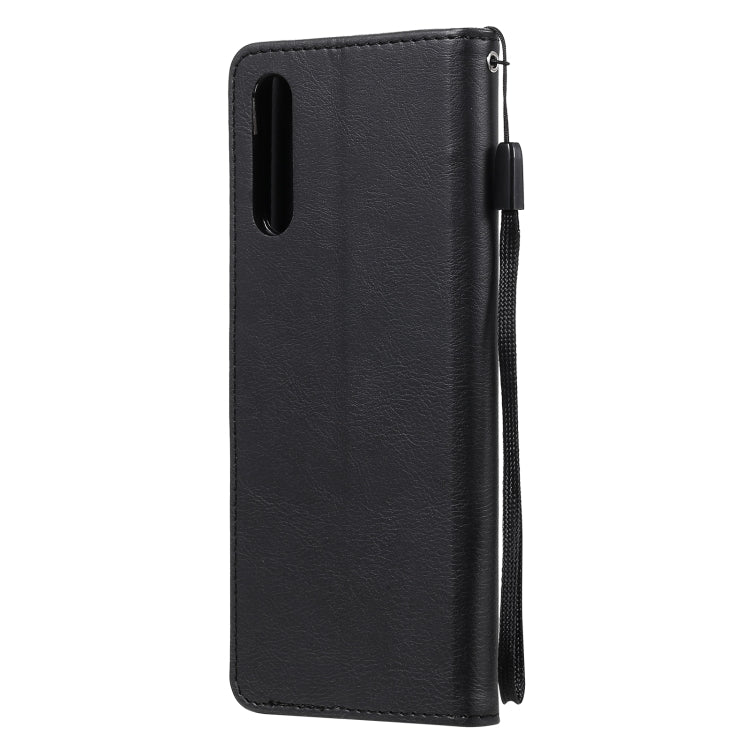 For Sony Xperia 10 III Solid Color Horizontal Flip Protective Leather Case with Holder & Card Slots & Wallet & Photo Frame & Lanyard