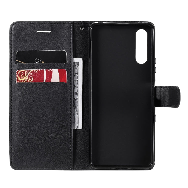 For Sony Xperia 10 III Solid Color Horizontal Flip Protective Leather Case with Holder & Card Slots & Wallet & Photo Frame & Lanyard