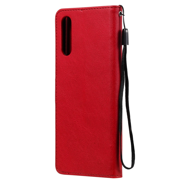 For Sony Xperia 10 III Solid Color Horizontal Flip Protective Leather Case with Holder & Card Slots & Wallet & Photo Frame & Lanyard
