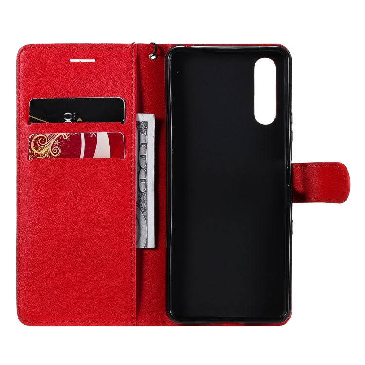 For Sony Xperia 10 III Solid Color Horizontal Flip Protective Leather Case with Holder & Card Slots & Wallet & Photo Frame & Lanyard