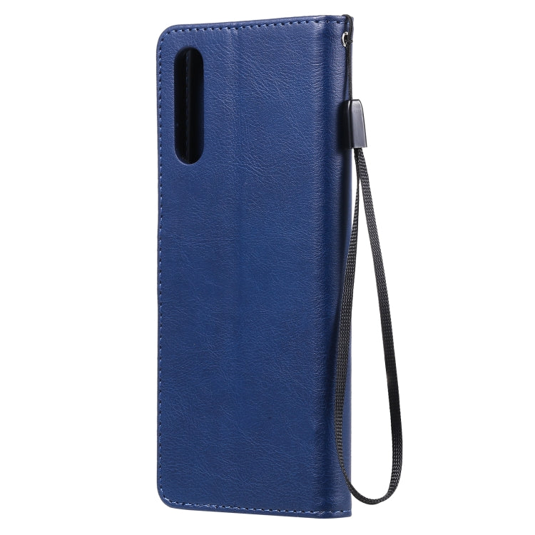 For Sony Xperia 10 III Solid Color Horizontal Flip Protective Leather Case with Holder & Card Slots & Wallet & Photo Frame & Lanyard