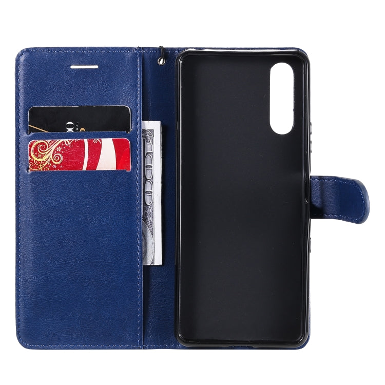 For Sony Xperia 10 III Solid Color Horizontal Flip Protective Leather Case with Holder & Card Slots & Wallet & Photo Frame & Lanyard