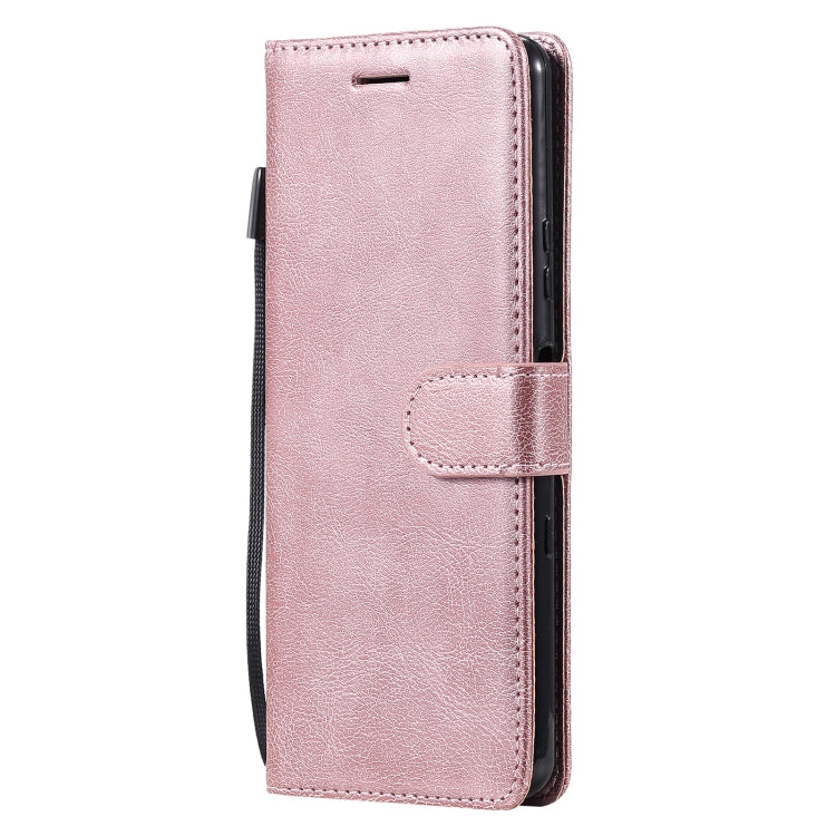 For Sony Xperia 10 III Solid Color Horizontal Flip Protective Leather Case with Holder & Card Slots & Wallet & Photo Frame & Lanyard