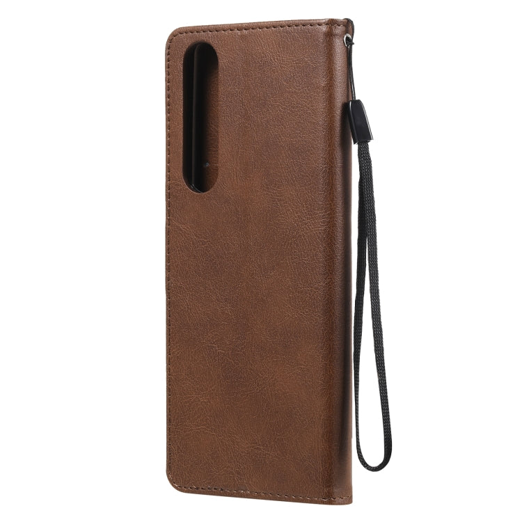 For Sony Xperia 1 III Solid Color Horizontal Flip Protective Leather Case with Holder & Card Slots & Wallet & Photo Frame & Lanyard