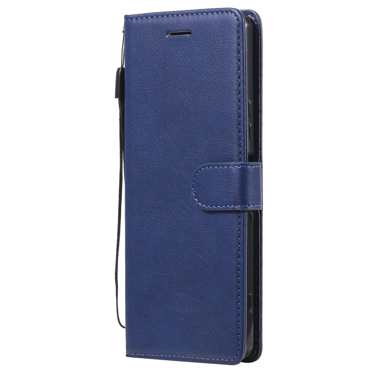 For Sony Xperia 1 III Solid Color Horizontal Flip Protective Leather Case with Holder & Card Slots & Wallet & Photo Frame & Lanyard