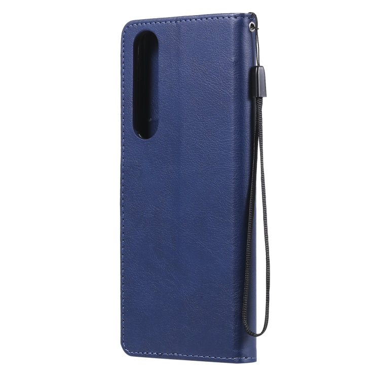 For Sony Xperia 1 III Solid Color Horizontal Flip Protective Leather Case with Holder & Card Slots & Wallet & Photo Frame & Lanyard