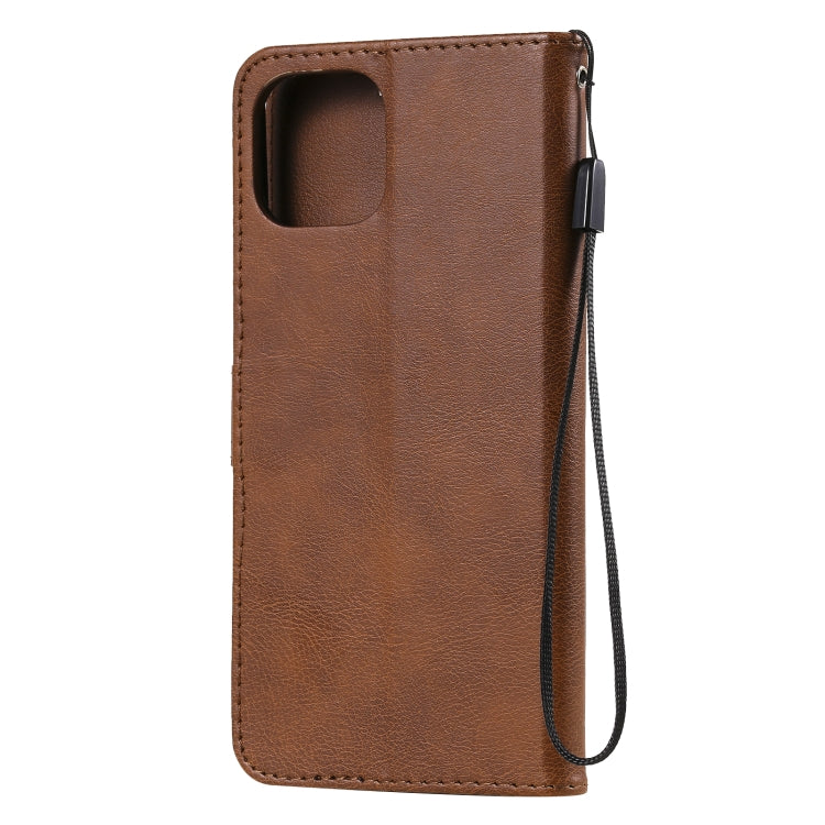 For Xiaomi Mi 11 Lite Solid Color Horizontal Flip Protective Leather Case with Holder & Card Slots & Wallet & Photo Frame & Lanyard
