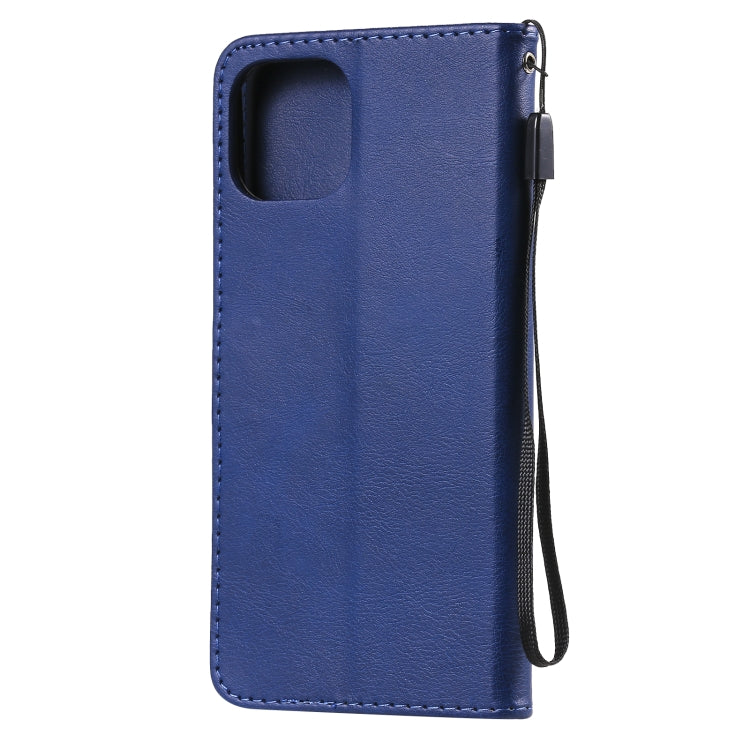 For Xiaomi Mi 11 Lite Solid Color Horizontal Flip Protective Leather Case with Holder & Card Slots & Wallet & Photo Frame & Lanyard