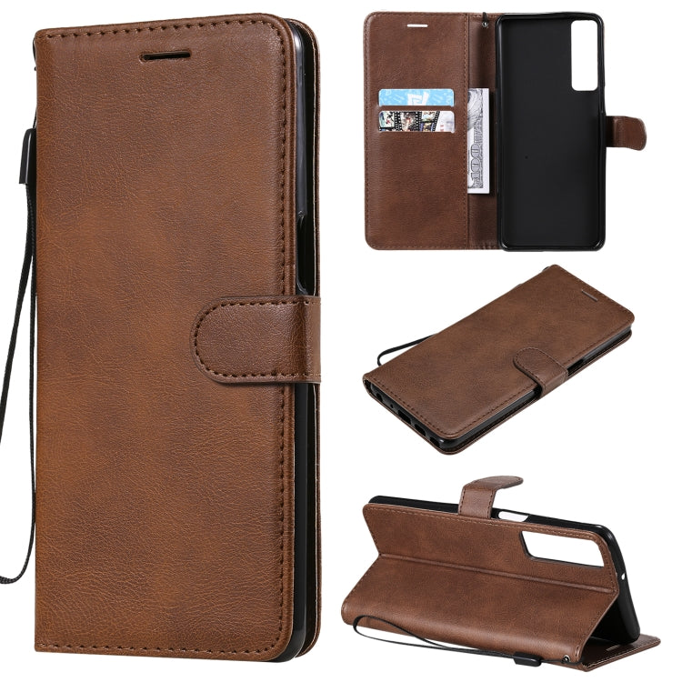 For LG Stylo 7 5G / 4G Solid Color Horizontal Flip Protective Leather Case with Holder & Card Slots & Wallet & Photo Frame & Lanyard
