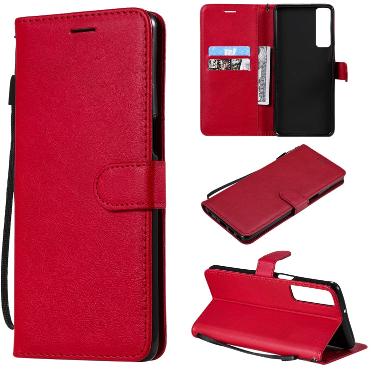 For LG Stylo 7 5G / 4G Solid Color Horizontal Flip Protective Leather Case with Holder & Card Slots & Wallet & Photo Frame & Lanyard