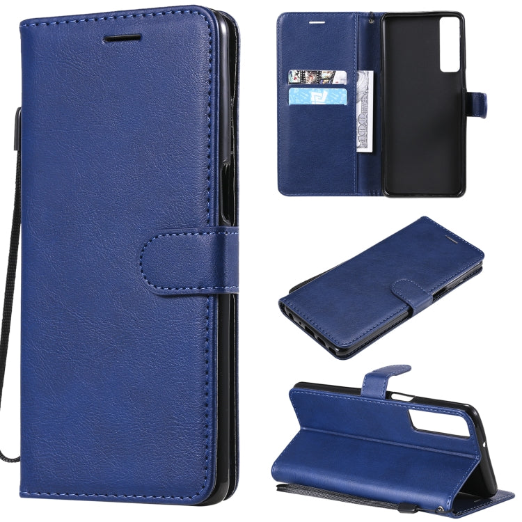 For LG Stylo 7 5G / 4G Solid Color Horizontal Flip Protective Leather Case with Holder & Card Slots & Wallet & Photo Frame & Lanyard