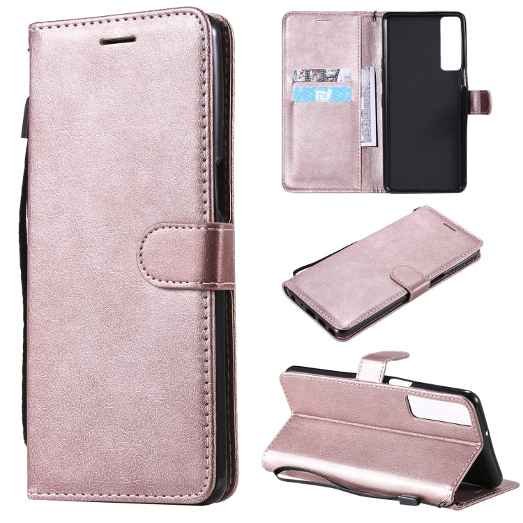 For LG Stylo 7 5G / 4G Solid Color Horizontal Flip Protective Leather Case with Holder & Card Slots & Wallet & Photo Frame & Lanyard