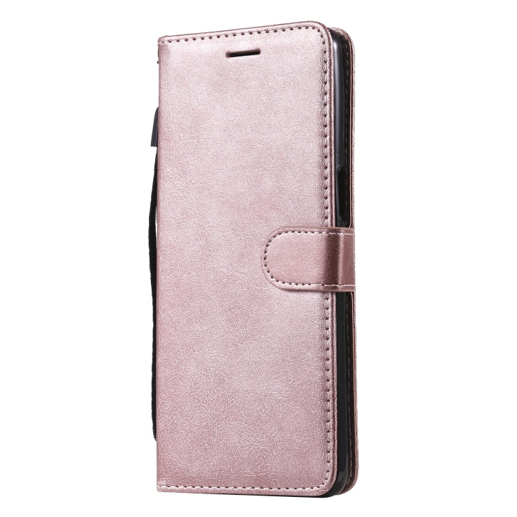 For LG Stylo 7 5G / 4G Solid Color Horizontal Flip Protective Leather Case with Holder & Card Slots & Wallet & Photo Frame & Lanyard