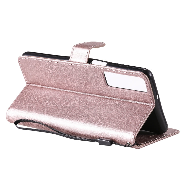 For LG Stylo 7 5G / 4G Solid Color Horizontal Flip Protective Leather Case with Holder & Card Slots & Wallet & Photo Frame & Lanyard