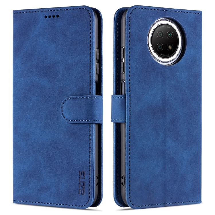 For Xiaomi Redmi Note 9 5G AZNS Skin Feel Calf Texture Horizontal Flip Leather Case with Card Slots & Holder & Wallet