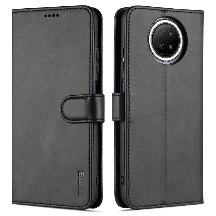 For Xiaomi Redmi Note 9 5G AZNS Skin Feel Calf Texture Horizontal Flip Leather Case with Card Slots & Holder & Wallet