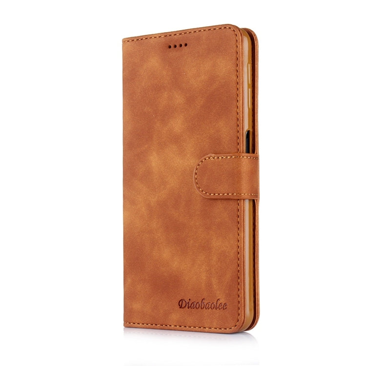 For Galaxy A7 (2018) Diaobaolee Pure Fresh Texture Horizontal Flip Leather Case, with Holder & Card Slot & Wallet & Photo Frame