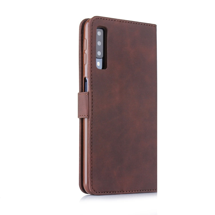 For Galaxy A7 (2018) Diaobaolee Pure Fresh Texture Horizontal Flip Leather Case, with Holder & Card Slot & Wallet & Photo Frame