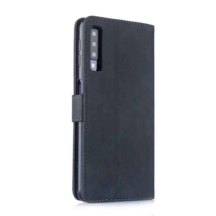 For Galaxy A7 (2018) Diaobaolee Pure Fresh Texture Horizontal Flip Leather Case, with Holder & Card Slot & Wallet & Photo Frame