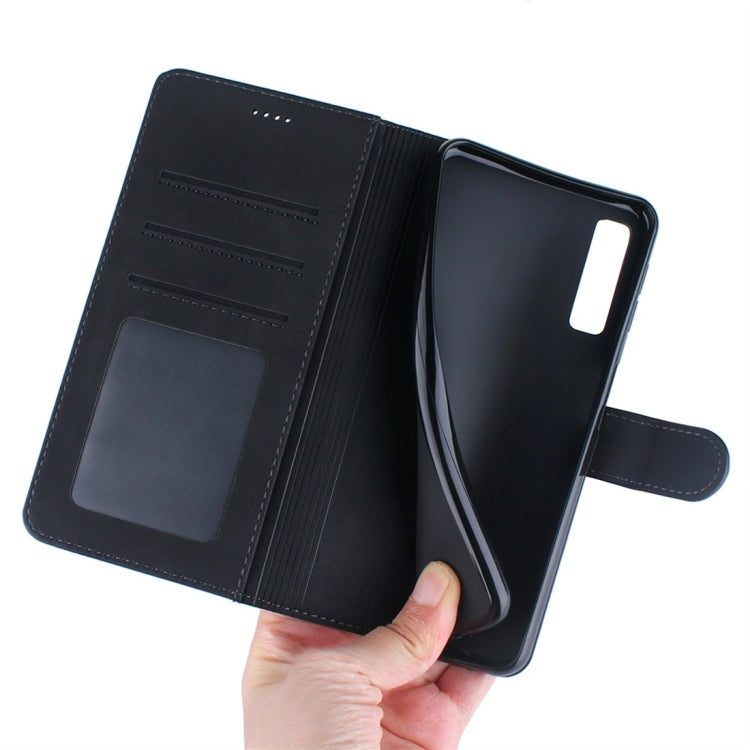 For Galaxy A7 (2018) Diaobaolee Pure Fresh Texture Horizontal Flip Leather Case, with Holder & Card Slot & Wallet & Photo Frame