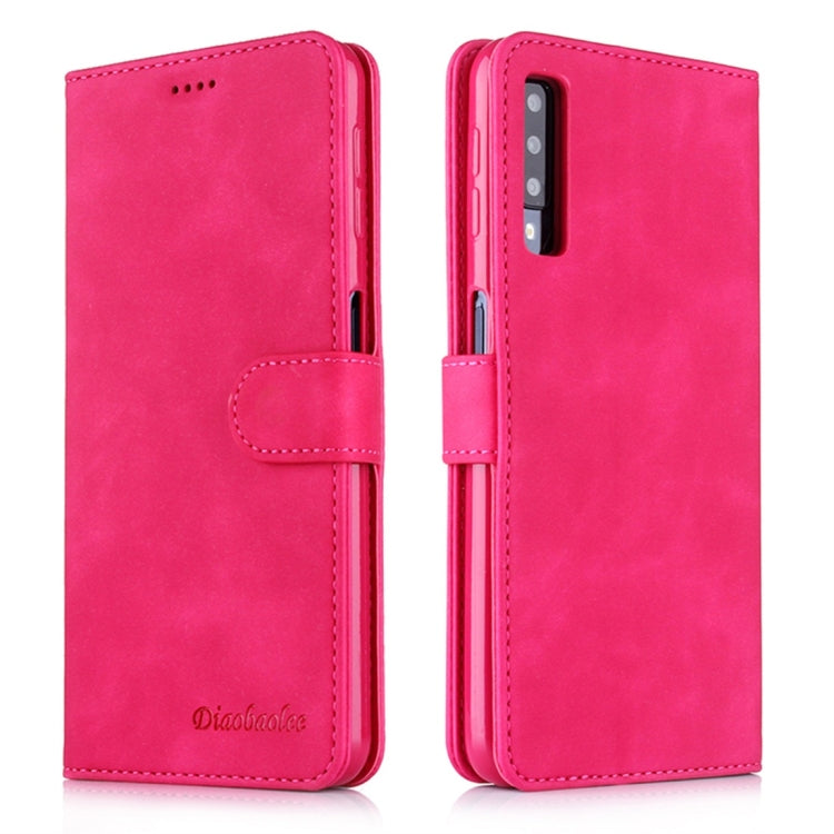 For Galaxy A7 (2018) Diaobaolee Pure Fresh Texture Horizontal Flip Leather Case, with Holder & Card Slot & Wallet & Photo Frame