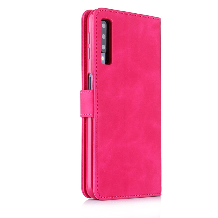 For Galaxy A7 (2018) Diaobaolee Pure Fresh Texture Horizontal Flip Leather Case, with Holder & Card Slot & Wallet & Photo Frame