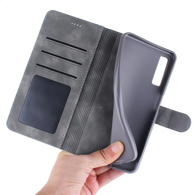 For Galaxy A7 (2018) Diaobaolee Pure Fresh Texture Horizontal Flip Leather Case, with Holder & Card Slot & Wallet & Photo Frame