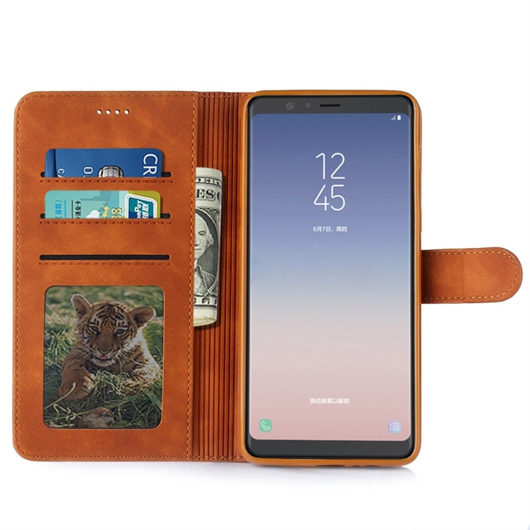 For Galaxy A8 (2018) Diaobaolee Pure Fresh Texture Horizontal Flip Leather Case, with Holder & Card Slot & Wallet & Photo Frame