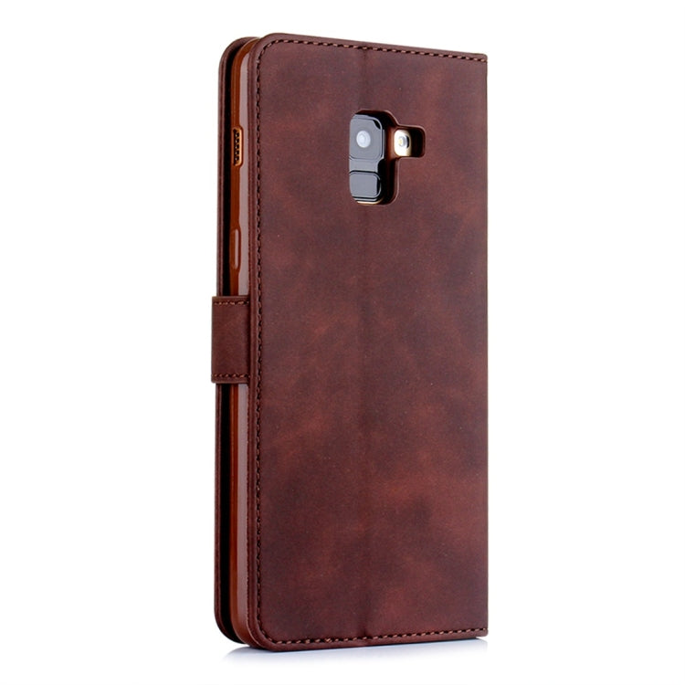For Galaxy A8 (2018) Diaobaolee Pure Fresh Texture Horizontal Flip Leather Case, with Holder & Card Slot & Wallet & Photo Frame