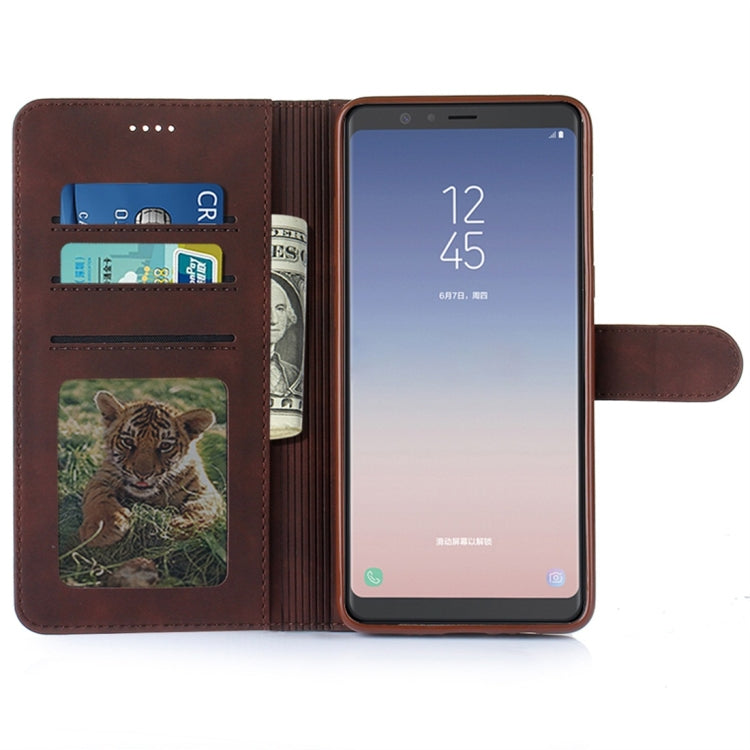 For Galaxy A8 (2018) Diaobaolee Pure Fresh Texture Horizontal Flip Leather Case, with Holder & Card Slot & Wallet & Photo Frame