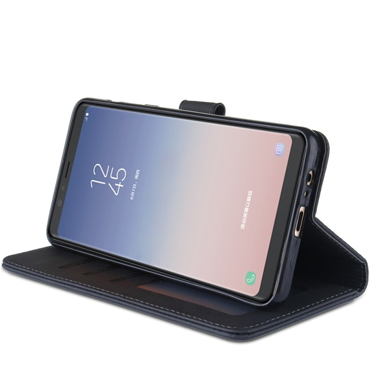 For Galaxy A8 (2018) Diaobaolee Pure Fresh Texture Horizontal Flip Leather Case, with Holder & Card Slot & Wallet & Photo Frame