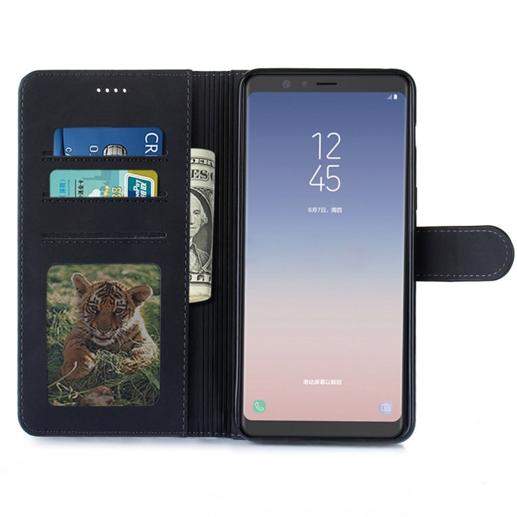 For Galaxy A8 (2018) Diaobaolee Pure Fresh Texture Horizontal Flip Leather Case, with Holder & Card Slot & Wallet & Photo Frame