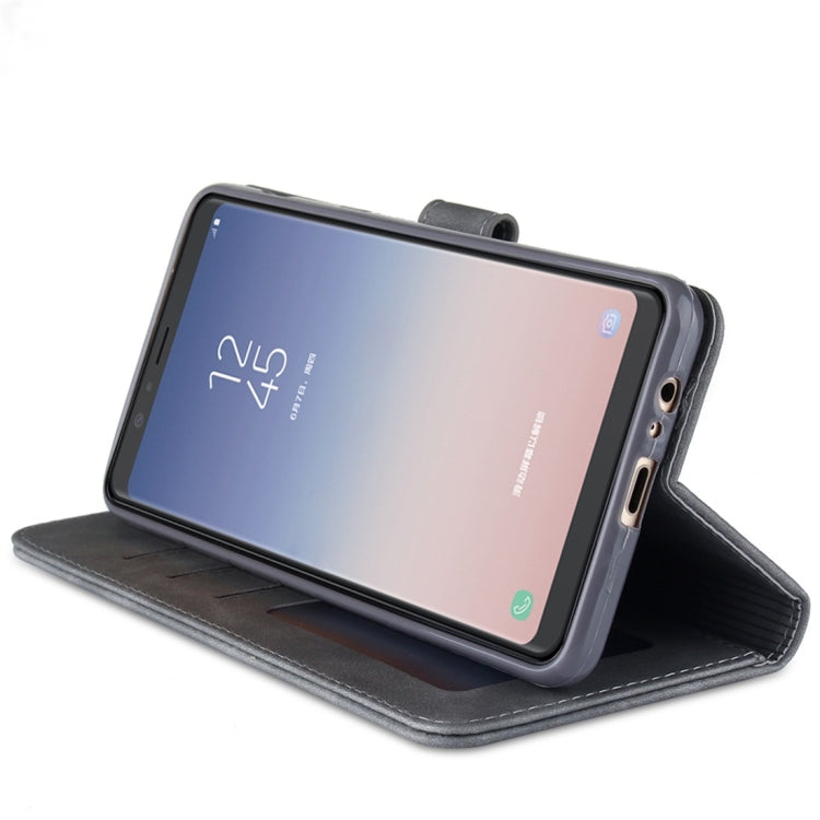For Galaxy A8 (2018) Diaobaolee Pure Fresh Texture Horizontal Flip Leather Case, with Holder & Card Slot & Wallet & Photo Frame