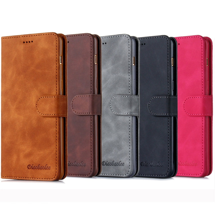 For Galaxy A8 (2018) Diaobaolee Pure Fresh Texture Horizontal Flip Leather Case, with Holder & Card Slot & Wallet & Photo Frame