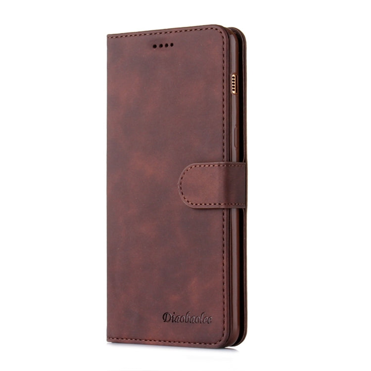 For Galaxy A8+ (2018) Diaobaolee Pure Fresh Texture Horizontal Flip Leather Case, with Holder & Card Slot & Wallet & Photo Frame