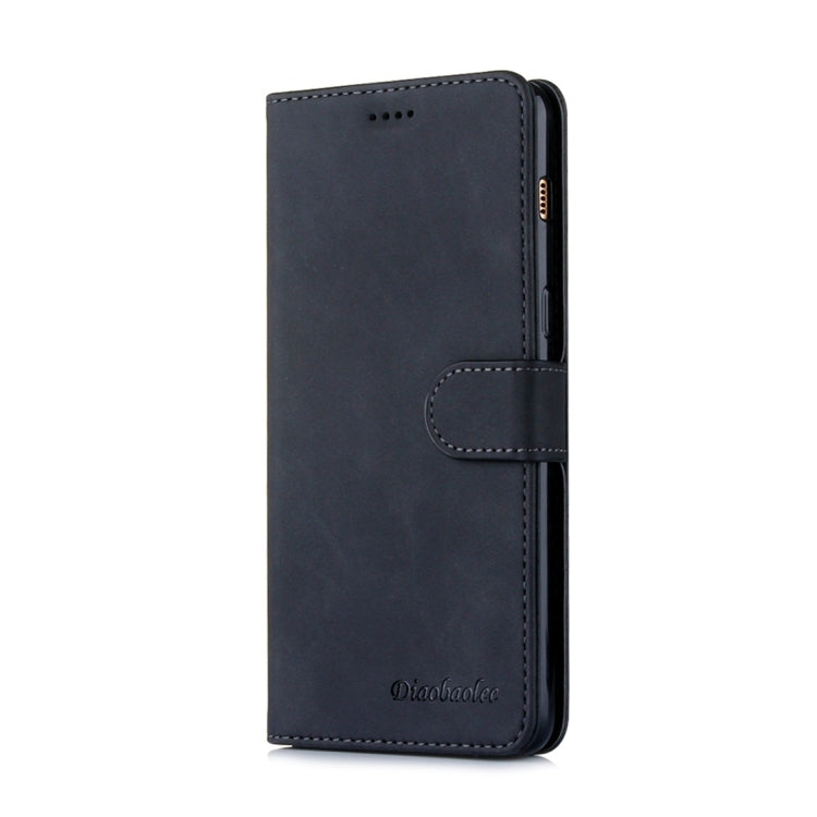 For Galaxy A8+ (2018) Diaobaolee Pure Fresh Texture Horizontal Flip Leather Case, with Holder & Card Slot & Wallet & Photo Frame