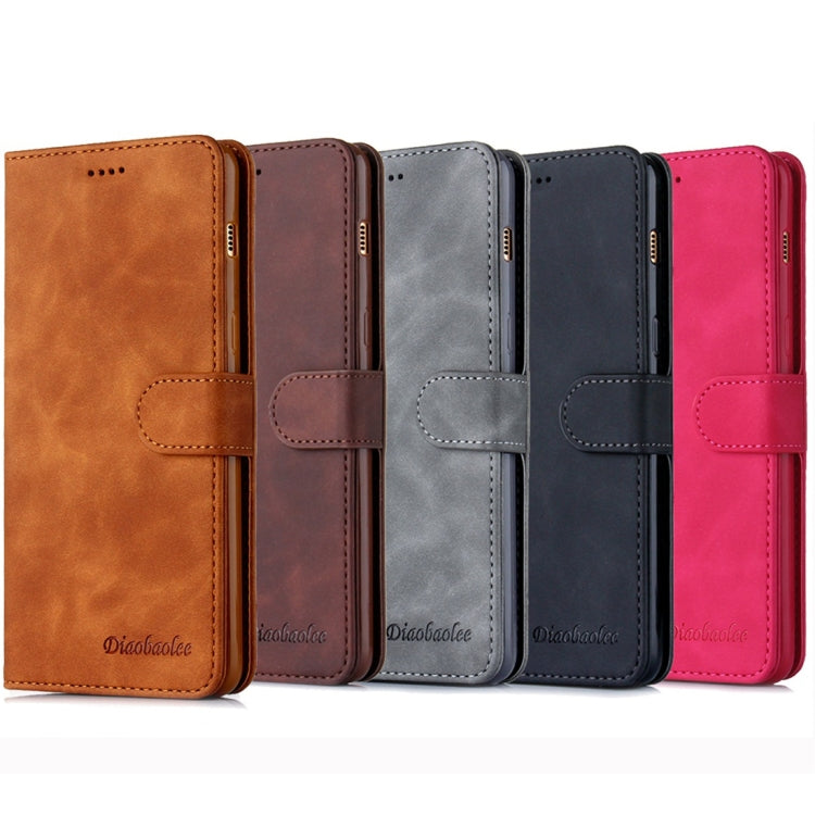 For Galaxy A8+ (2018) Diaobaolee Pure Fresh Texture Horizontal Flip Leather Case, with Holder & Card Slot & Wallet & Photo Frame