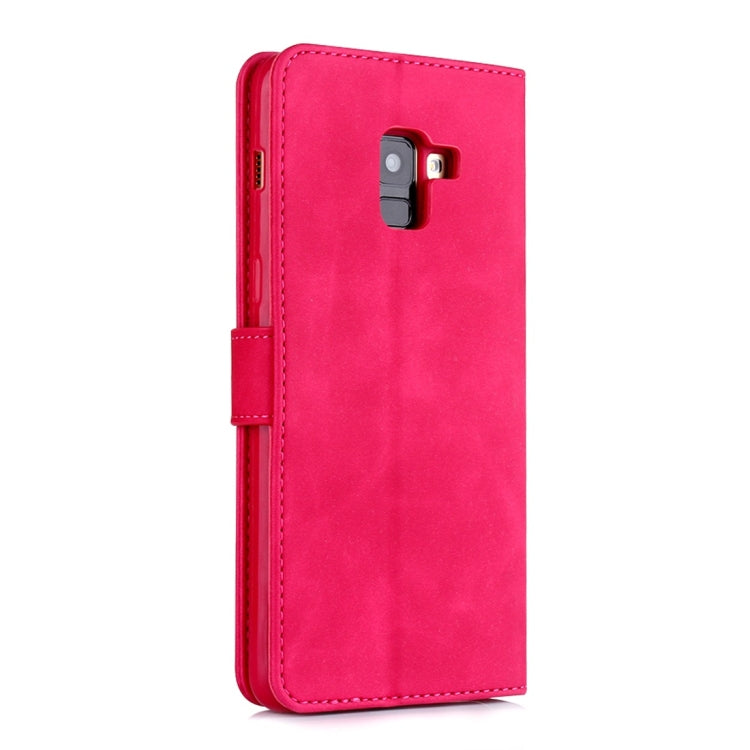 For Galaxy A8+ (2018) Diaobaolee Pure Fresh Texture Horizontal Flip Leather Case, with Holder & Card Slot & Wallet & Photo Frame