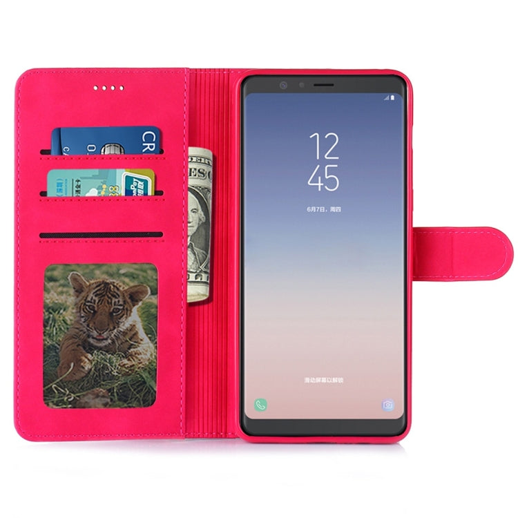 For Galaxy A8+ (2018) Diaobaolee Pure Fresh Texture Horizontal Flip Leather Case, with Holder & Card Slot & Wallet & Photo Frame