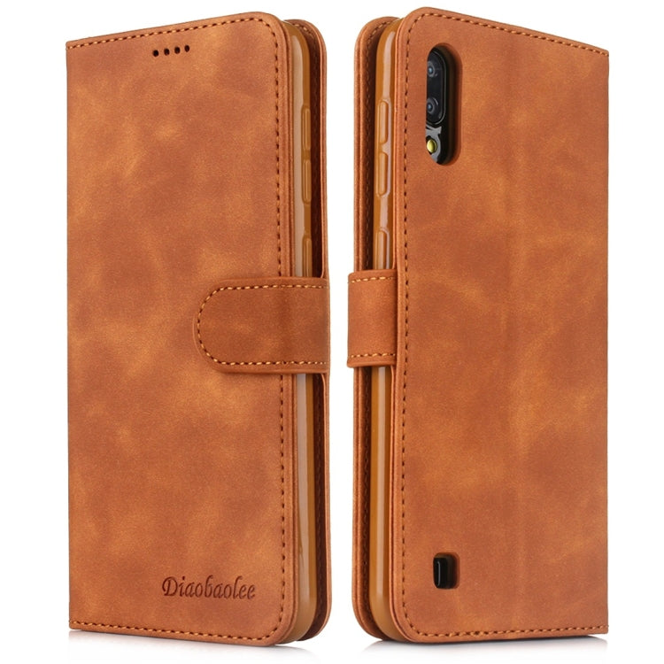 For Galaxy A10 / M10 Diaobaolee Pure Fresh Texture Horizontal Flip Leather Case, with Holder & Card Slot & Wallet & Photo Frame