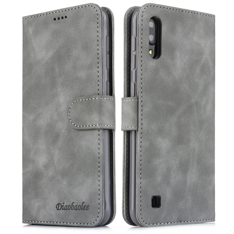 For Galaxy A10 / M10 Diaobaolee Pure Fresh Texture Horizontal Flip Leather Case, with Holder & Card Slot & Wallet & Photo Frame