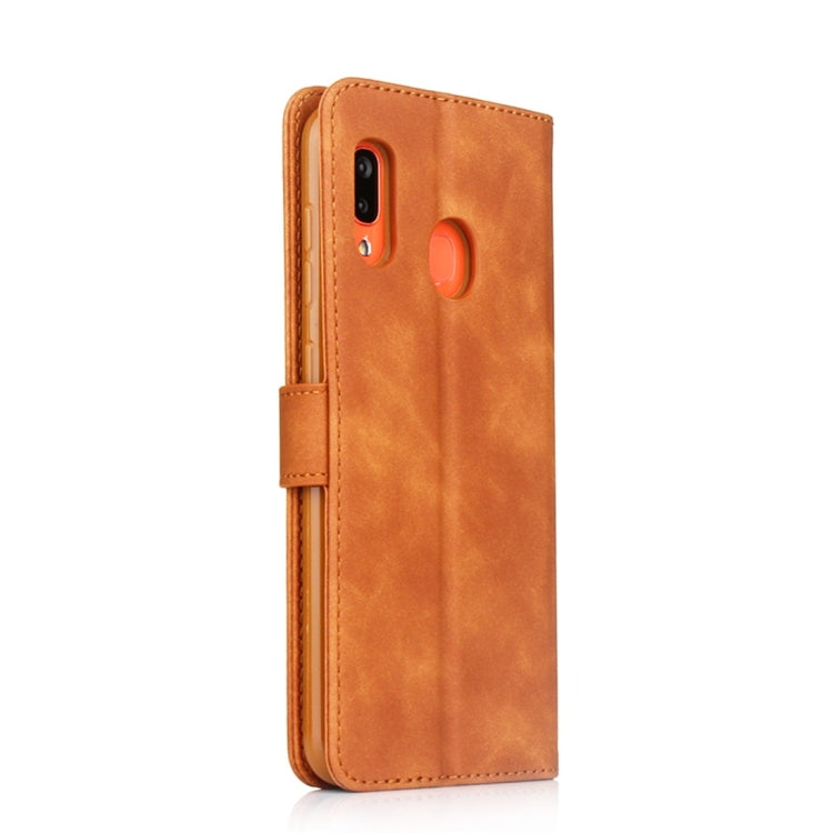 For Galaxy A20 / A30 Diaobaolee Pure Fresh Texture Horizontal Flip Leather Case, with Holder & Card Slot & Wallet & Photo Frame