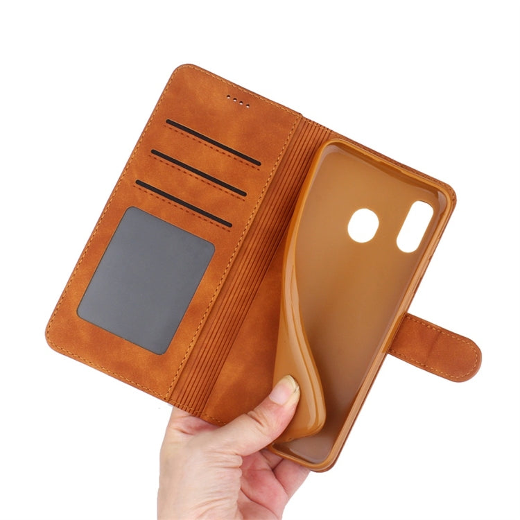 For Galaxy A20 / A30 Diaobaolee Pure Fresh Texture Horizontal Flip Leather Case, with Holder & Card Slot & Wallet & Photo Frame