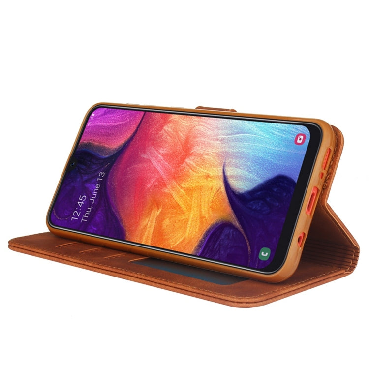 For Galaxy A20 / A30 Diaobaolee Pure Fresh Texture Horizontal Flip Leather Case, with Holder & Card Slot & Wallet & Photo Frame