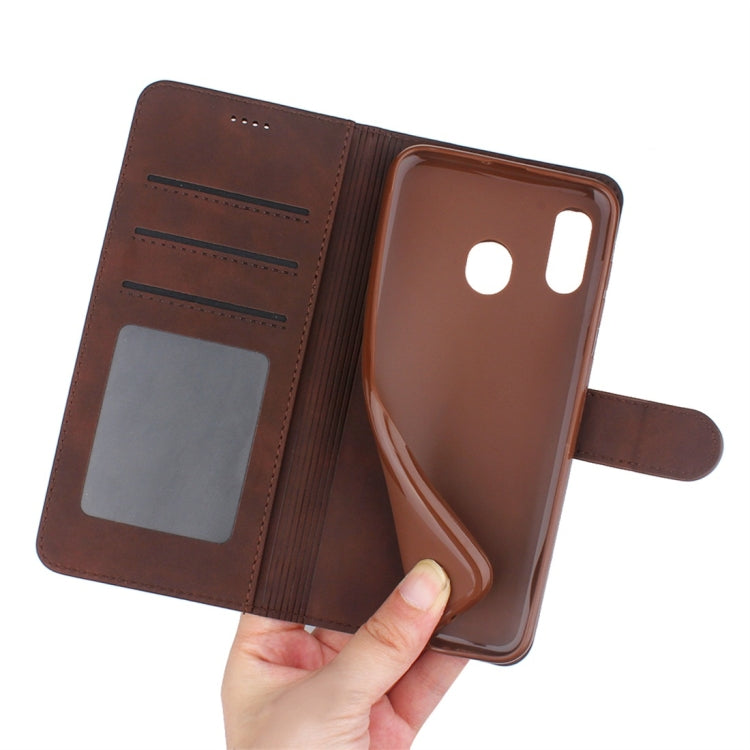 For Galaxy A20 / A30 Diaobaolee Pure Fresh Texture Horizontal Flip Leather Case, with Holder & Card Slot & Wallet & Photo Frame