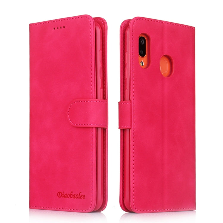 For Galaxy A20 / A30 Diaobaolee Pure Fresh Texture Horizontal Flip Leather Case, with Holder & Card Slot & Wallet & Photo Frame