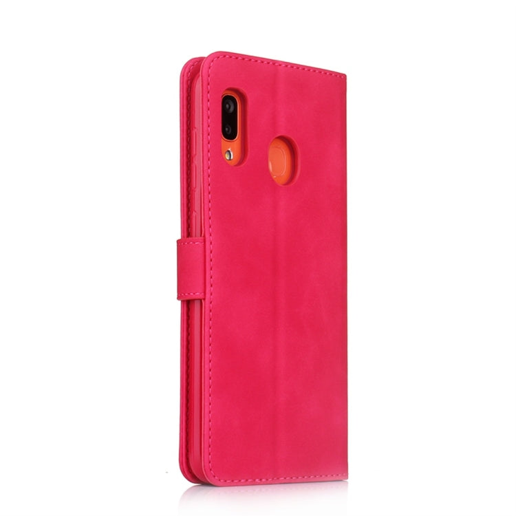 For Galaxy A20 / A30 Diaobaolee Pure Fresh Texture Horizontal Flip Leather Case, with Holder & Card Slot & Wallet & Photo Frame