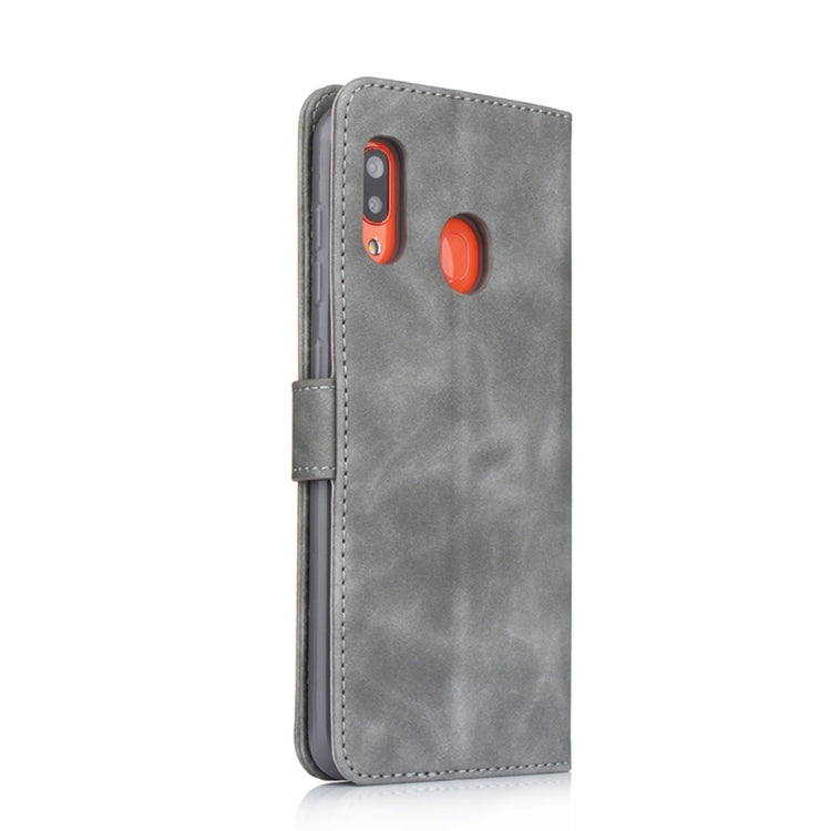 For Galaxy A20 / A30 Diaobaolee Pure Fresh Texture Horizontal Flip Leather Case, with Holder & Card Slot & Wallet & Photo Frame