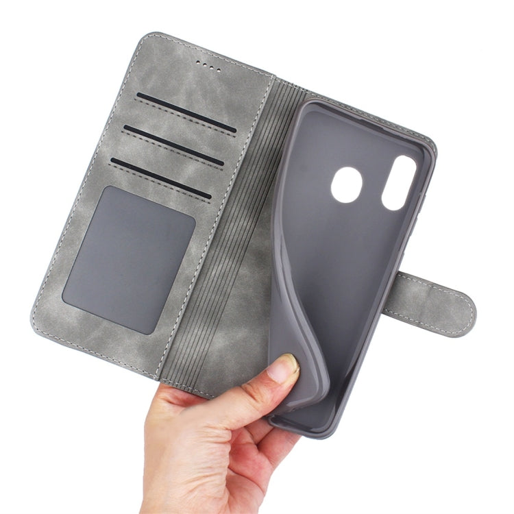 For Galaxy A20 / A30 Diaobaolee Pure Fresh Texture Horizontal Flip Leather Case, with Holder & Card Slot & Wallet & Photo Frame