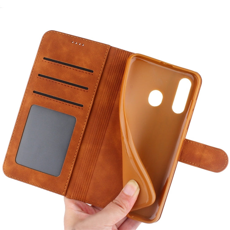 For Galaxy A20s Diaobaolee Pure Fresh Texture Horizontal Flip Leather Case, with Holder & Card Slot & Wallet & Photo Frame